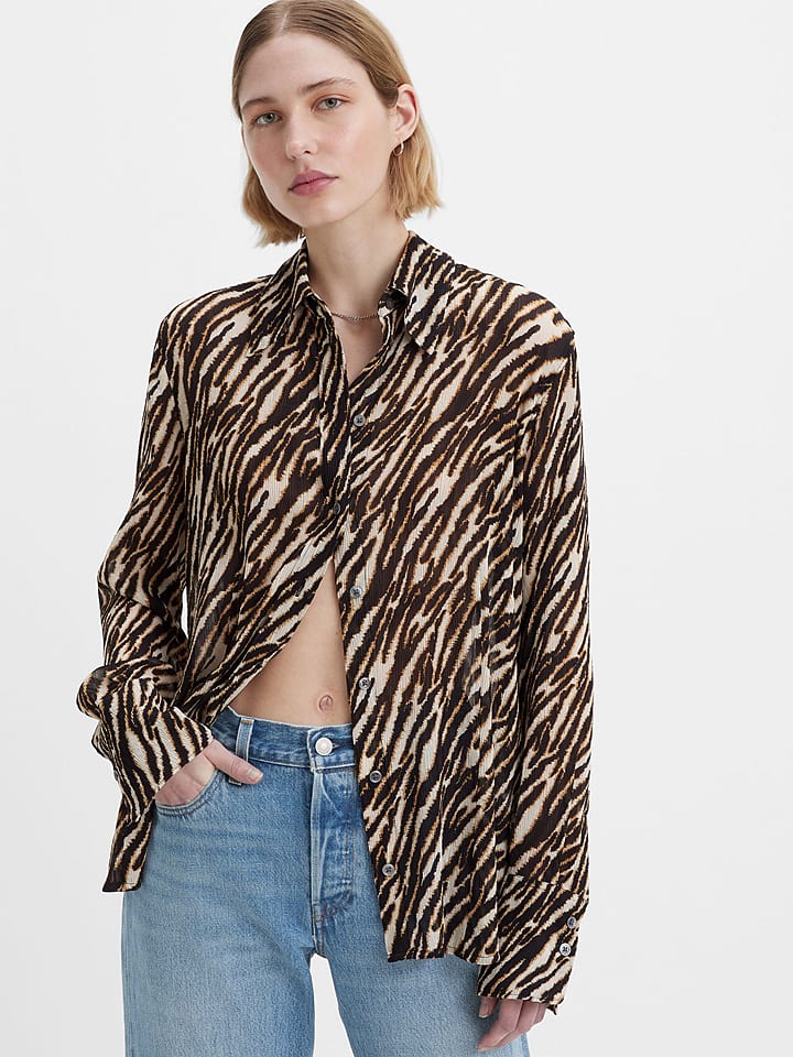 Levi´s Koszula w kolorze ciemnobrązowo-jasnobrązowym rozmiar: S