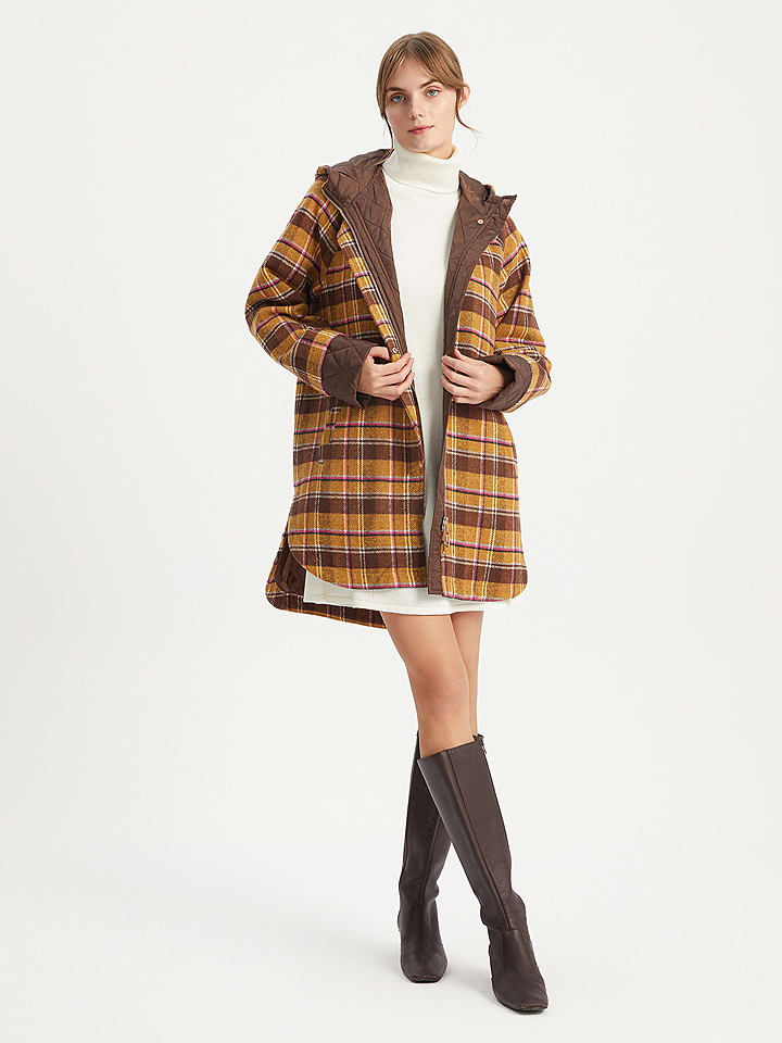 BGN Płaszcz przejściowy w kolorze jasnobrązowym rozmiar: 34