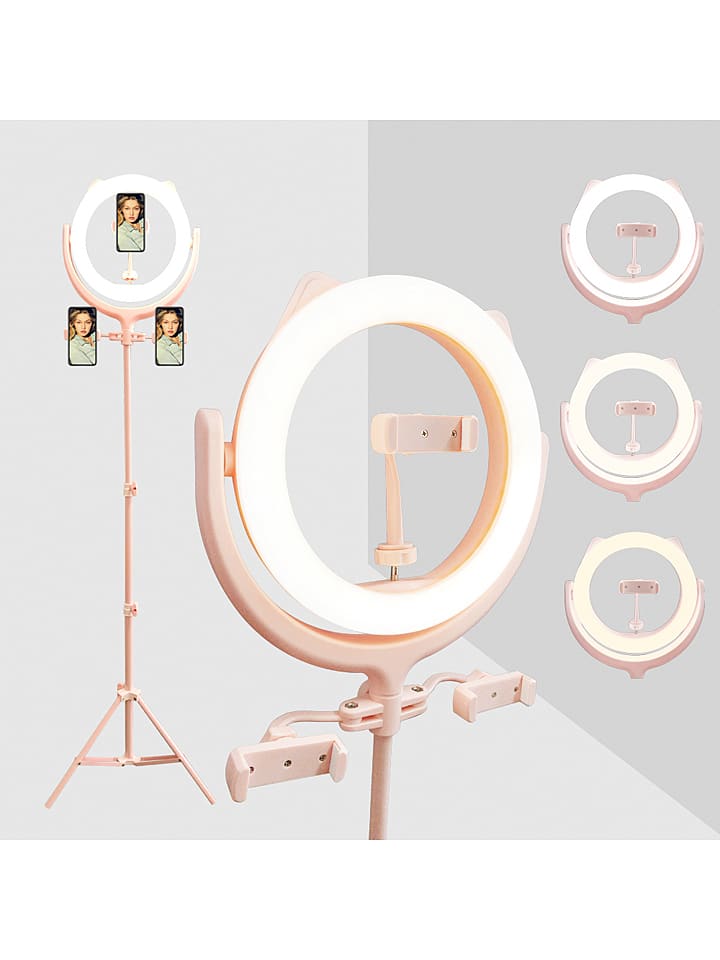 SWEET ACCESS Obręcz świetlna LED w kolorze różowozłotym ze statywem rozmiar: onesize