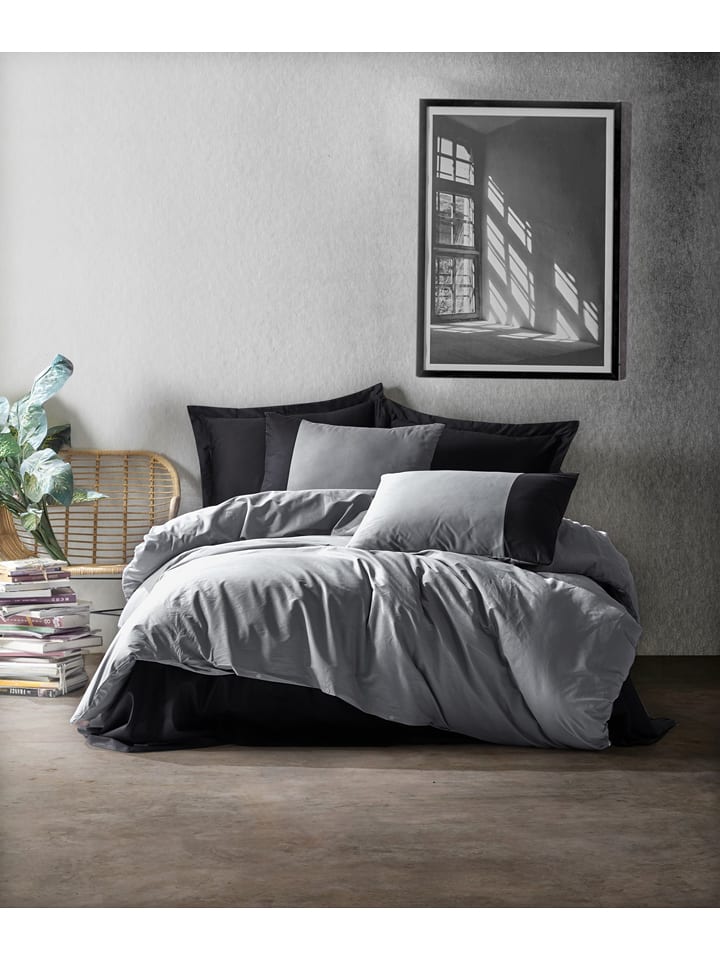 Elizabed Komplet pościeli renforcé w kolorze szaro-czarnym rozmiar: 135x200 cm