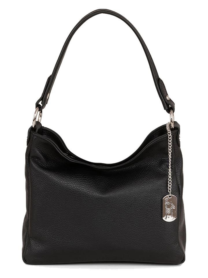 Anna Morellini Skórzana torebka "Paolina" w kolorze czarnym - 28 x 24 x 8 cm rozmiar: onesize