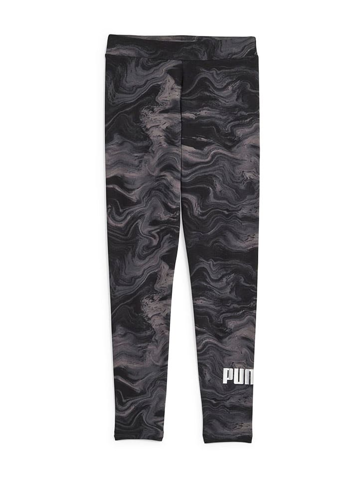 Puma Legginsy "ESS+" w kolorze czarno-antracytowym rozmiar: 152