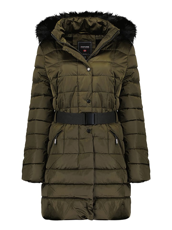 Płaszcz zimowy w kolorze oliwkowym