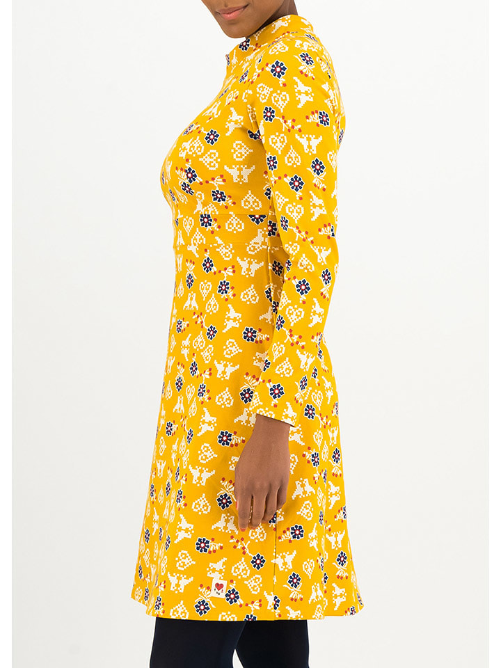 Blutsgeschwister Sukienka "Home Sweet Turtle" w kolorze biało-żółto-niebieskim rozmiar: L