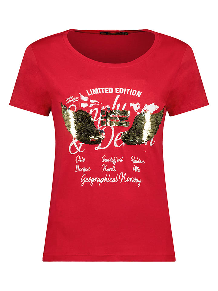 Geographical Norway Koszulka "Jaristide" w kolorze czerwonym rozmiar: S