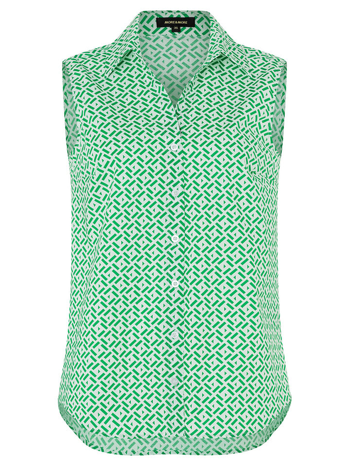 More & More Bluzka w kolorze zielono-białym rozmiar: 44