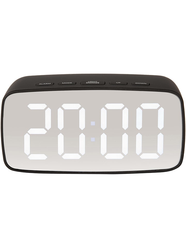 Present Time Budzik w kolorze czarno-biaÅ‚ym - 12 x 6 x 4 cm rozmiar: onesize