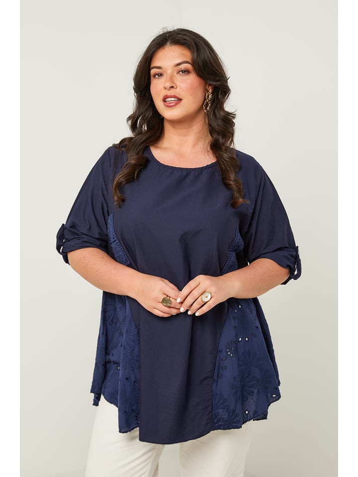 Curvy Lady Bluzka w kolorze granatowym rozmiar: 48/50