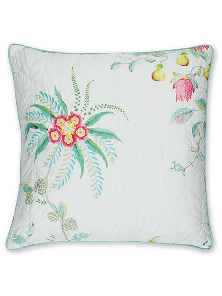 PiP Studio Poduszka "Fleur Grandeur" w kolorze turkusowym rozmiar: 45x45 cm