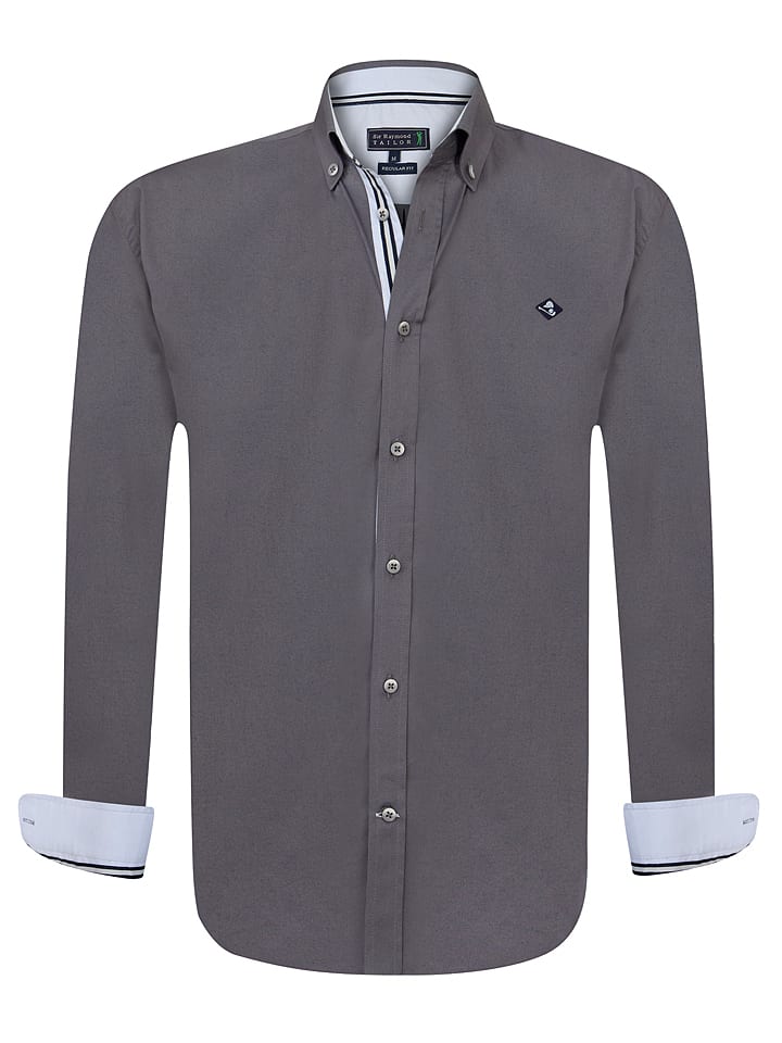 Koszula "Benji" - Regular fit - w kolorze antracytowym