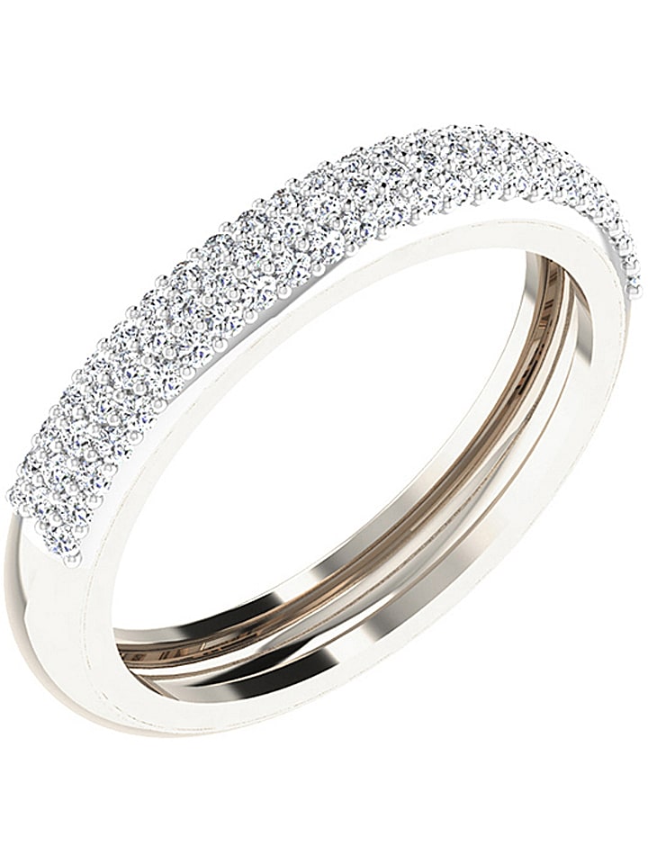 Vittoria Jewels Złoty pierścionek z diamentami rozmiar: 50