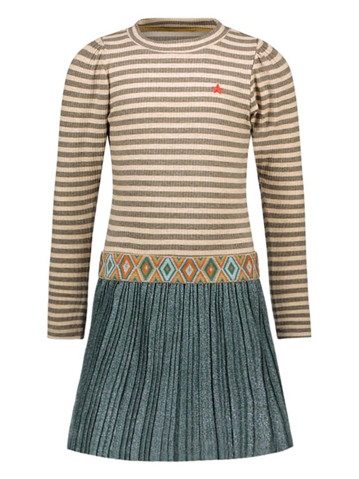 Like Flo Sukienka w kolorze beżowo-zielonym rozmiar: 152