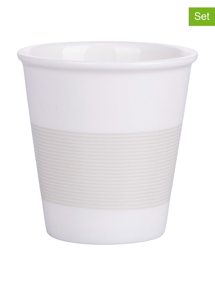 TINTEUNICHE Kubki (6 szt.) "Daily" w kolorze biało-szarym - 60 ml rozmiar: onesize