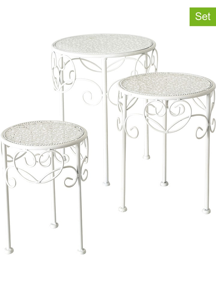 Stoliki (3 szt.) w kolorze białym