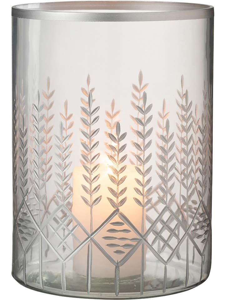 J Line Świecznik "Chloe" w kolorze srebrnym - wys. 26 x Ø 19 cm rozmiar: onesize