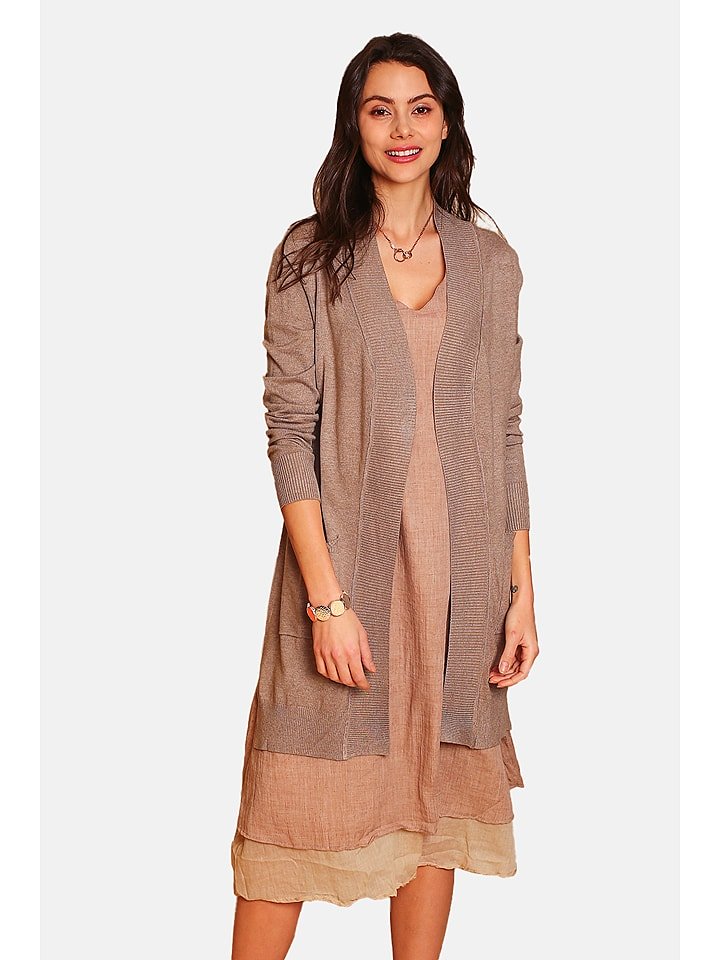 ASSUILI Kardigan w kolorze jasnobrązowym rozmiar: 36