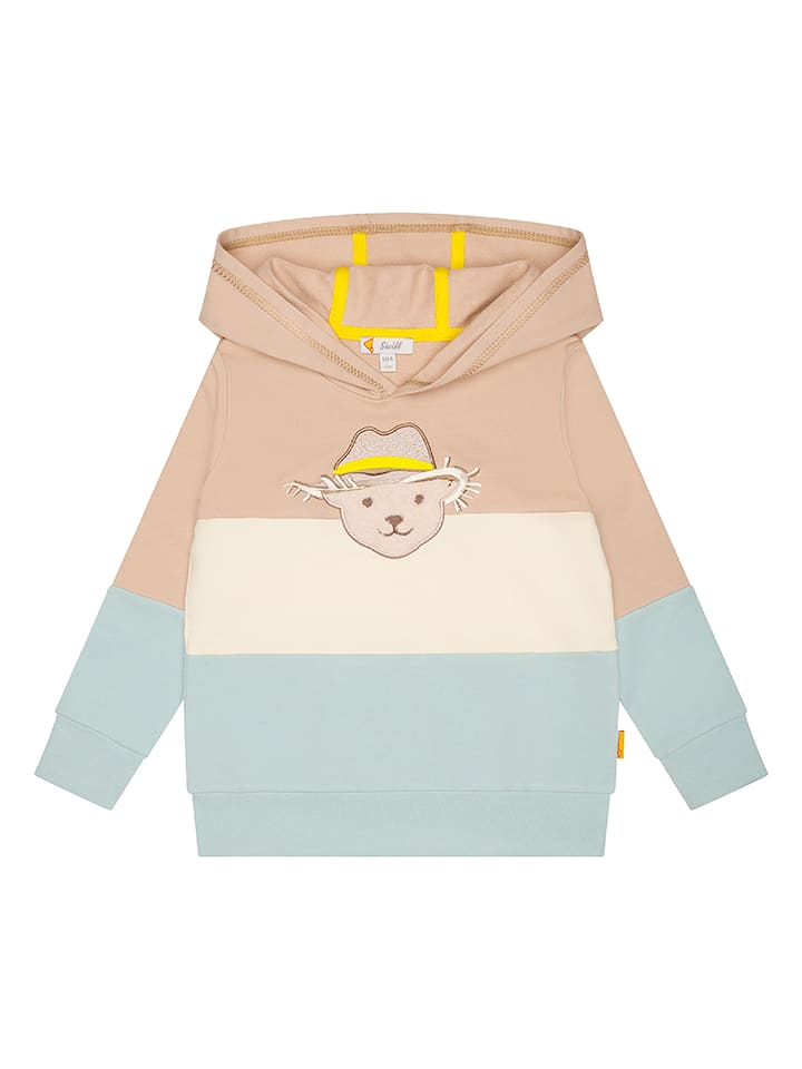 Steiff Bluza w kolorze jasnobrązowo-błękitnym rozmiar: 104