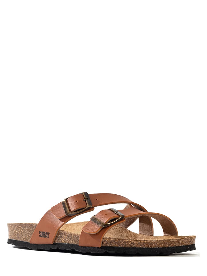 Sunbay Klapki "Bambou" w kolorze jasnobrązowym rozmiar: 37