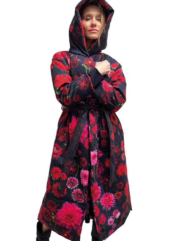 Risk made in warsaw Płaszcz przejściowy w kolorze różowo-czarnym rozmiar: S/M