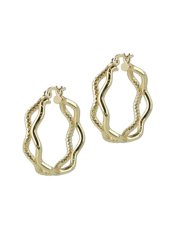 Otazu Pozłacane kolczyki-kreole rozmiar: onesize