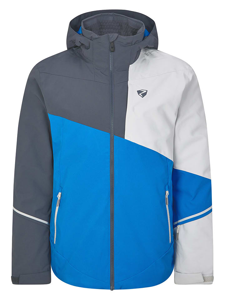 Ziener Kurtka narciarska "Timpa" w kolorze szaro-biało-niebieskim rozmiar: 48