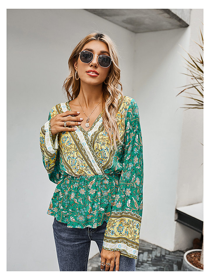 Bluzka w kolorze zielono-żółtym