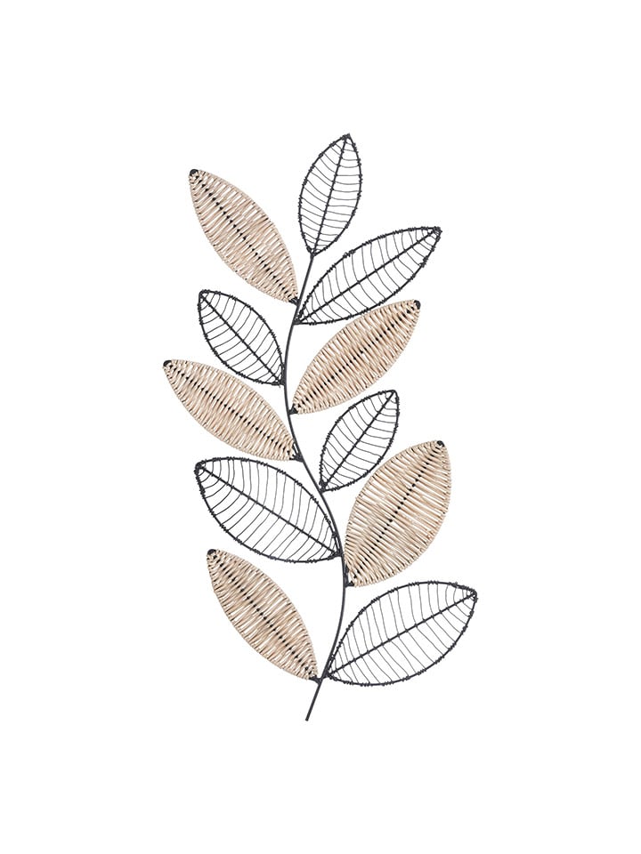 WellHome Dekoracja ścienna w kolorze beżowo-czarnym - 56 x 29 cm rozmiar: onesize