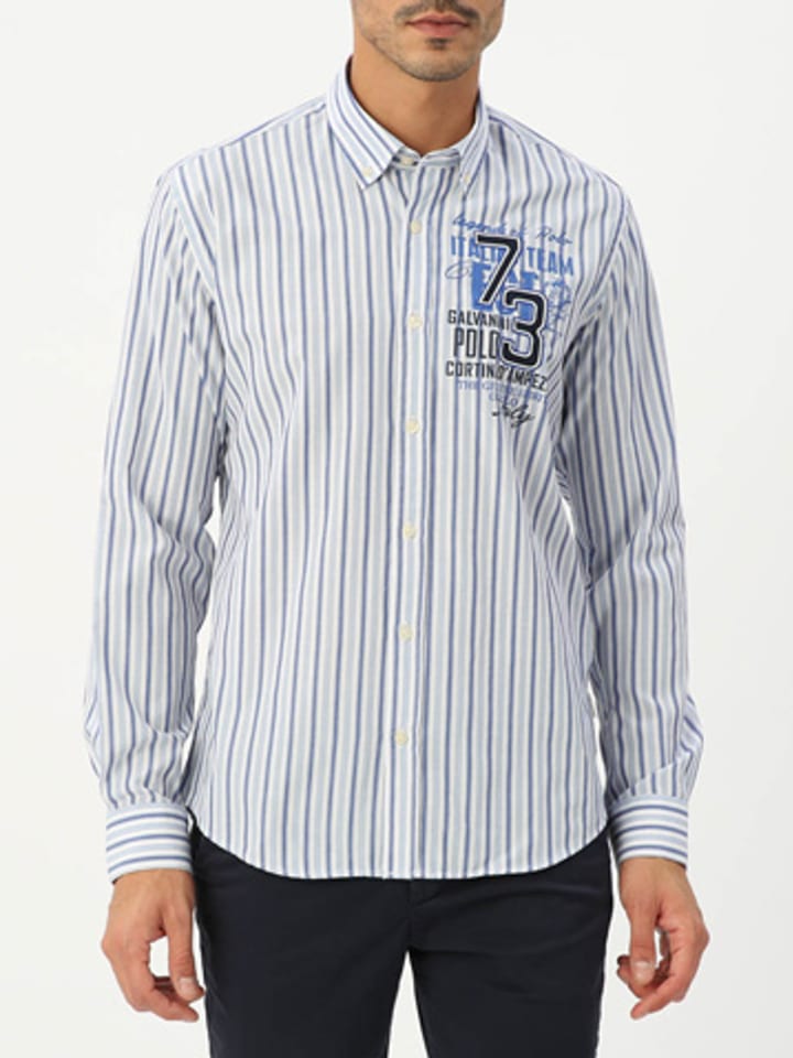 Galvanni Koszula w kolorze niebieskim ze wzorem rozmiar: L