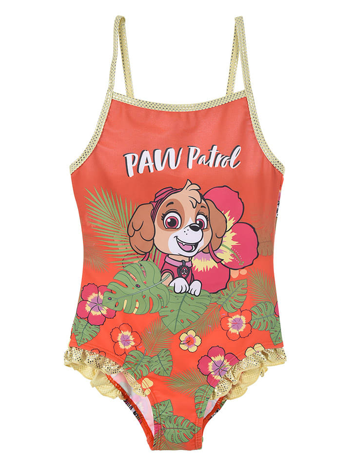 Paw Patrol Strój kąpielowy "Psi Patrol" w kolorze pomarańczowym ze wzorem rozmiar: 110