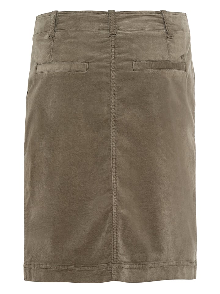 Camel Active Spódnica sztruksowa w kolorze khaki rozmiar: 42