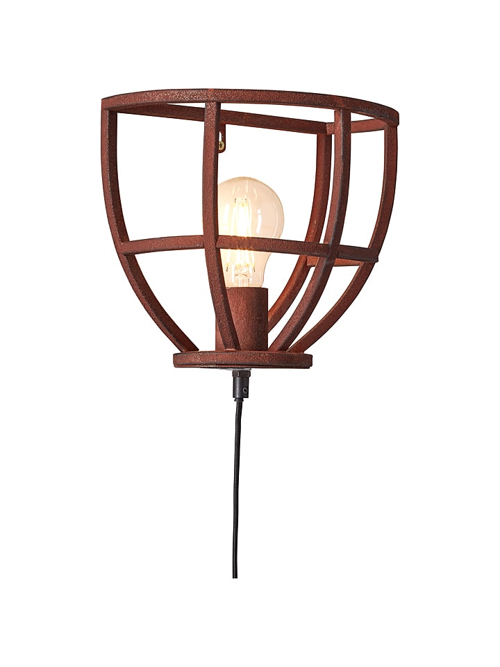 Lampa ścienna "Matrix" w kolorze brązowym - 24 x 25 x 16 cm