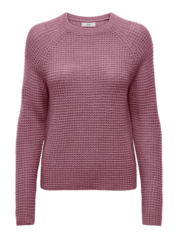 JDY Sweter dzianinowy w kolorze fioletowym rozmiar: XS