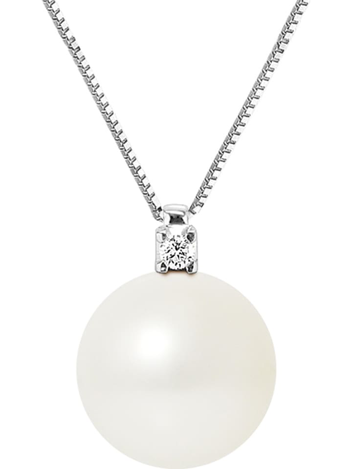 Pearl Addict Złoty naszyjnik z diamentami i perłą - dł. 42 cm rozmiar: onesize