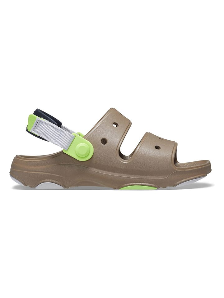 Crocs Sandały "Classic All-Terrain" w kolorze oliwkowo-jasnoszarym rozmiar: 32/33