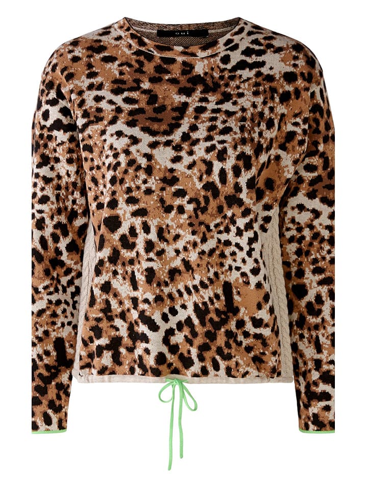 Oui Sweter w kolorze jasnobrązowym rozmiar: 34