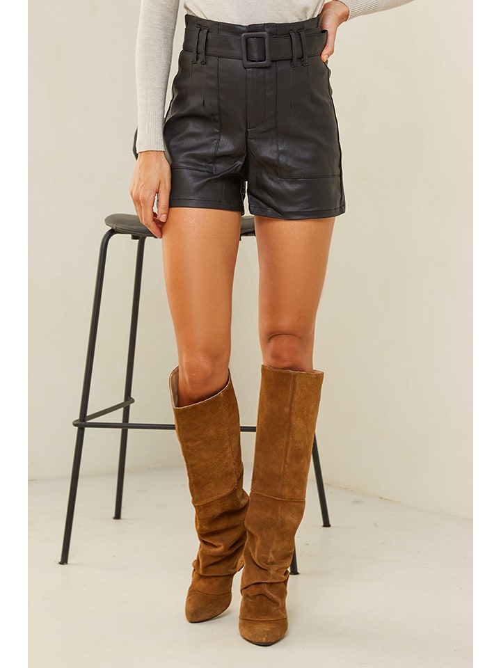 Plume Szorty "Guenael" w kolorze czarnym rozmiar: L