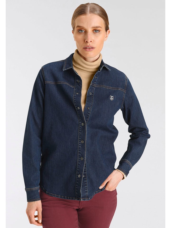 Delmao Koszula dżinsowa w kolorze granatowym rozmiar: 42