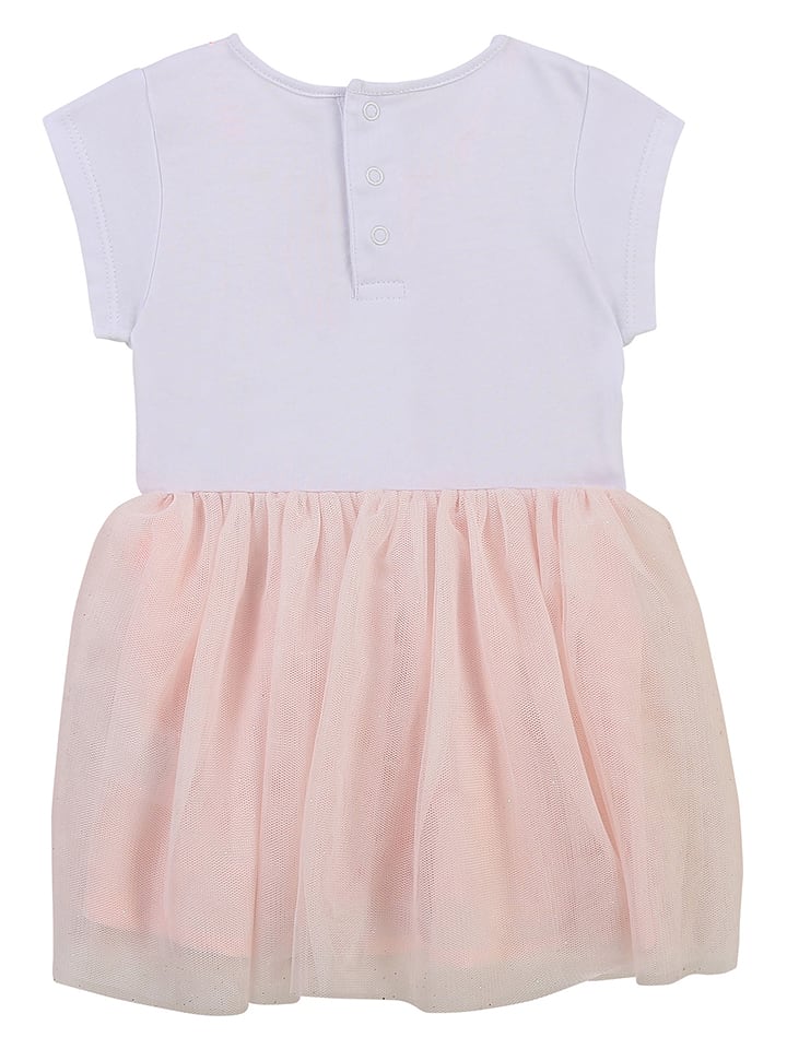 Sukienka w kolorze jasnoróżowo-białym