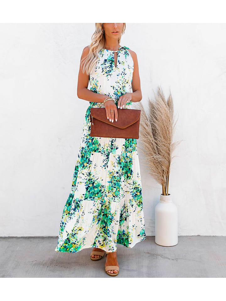 LA Angels Sukienka w kolorze zielono-kremowym rozmiar: S