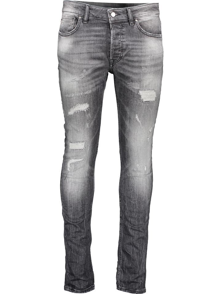 Dżinsy "Morten" - Slim fit - w kolorze szarym