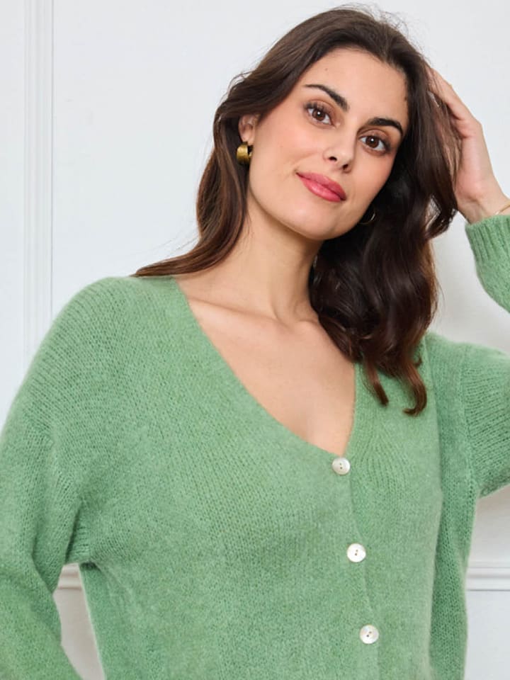 CXL by Christian Lacroix Kardigan w kolorze zielonym rozmiar: onesize