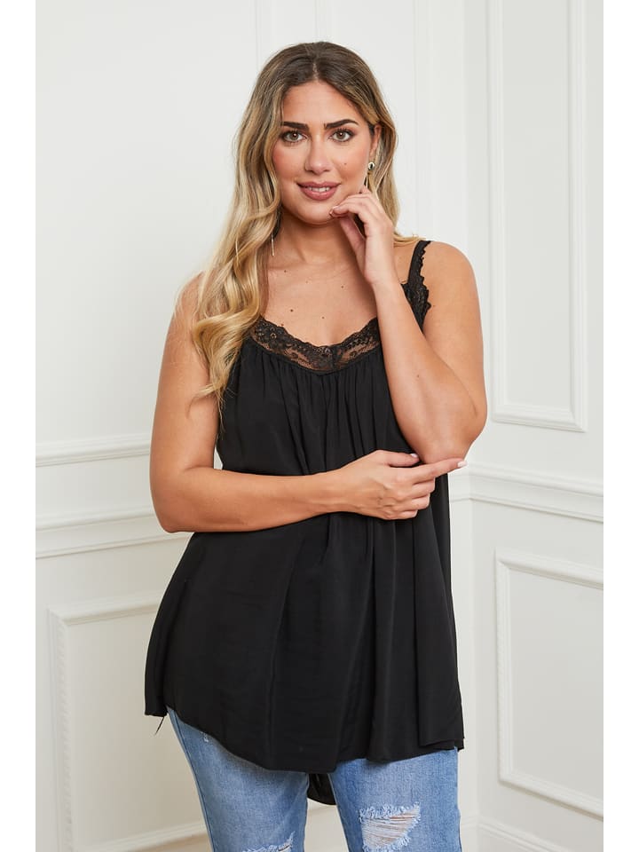 Plus Size Company Top w kolorze czarnym rozmiar: 38