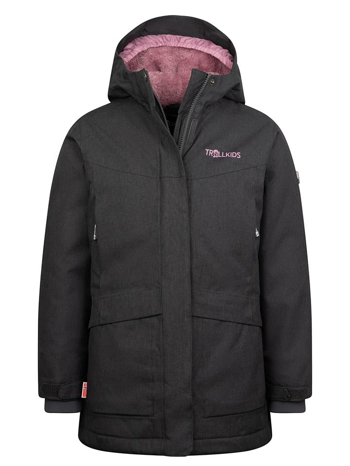 Trollkids Płaszcz zimowy "Oslo" w kolorze czarnym rozmiar: 140