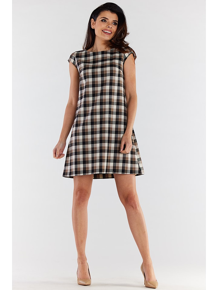 Awama Sukienka w kolorze beżowo-brązowym rozmiar: M