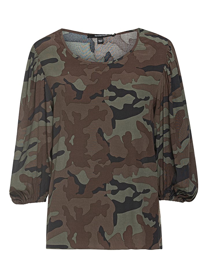 True Religion Bluzka w kolorze oliwkowo-brązowym rozmiar: M