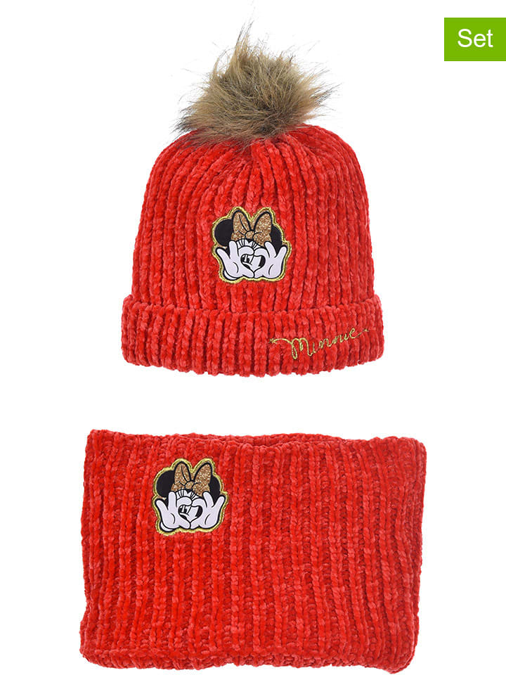 Disney Minnie Mouse 2-częściowy zestaw "Minnie" w kolorze czerwonym rozmiar: 52 cm