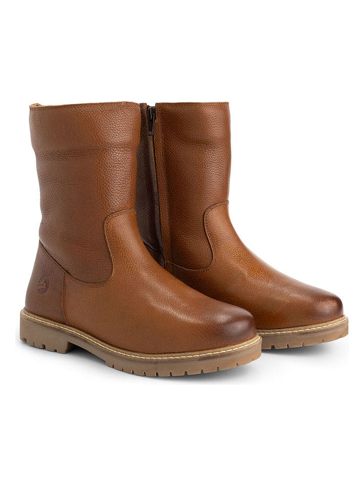 TRAVELIN' Skórzane botki w kolorze jasnobrązowym rozmiar: 38