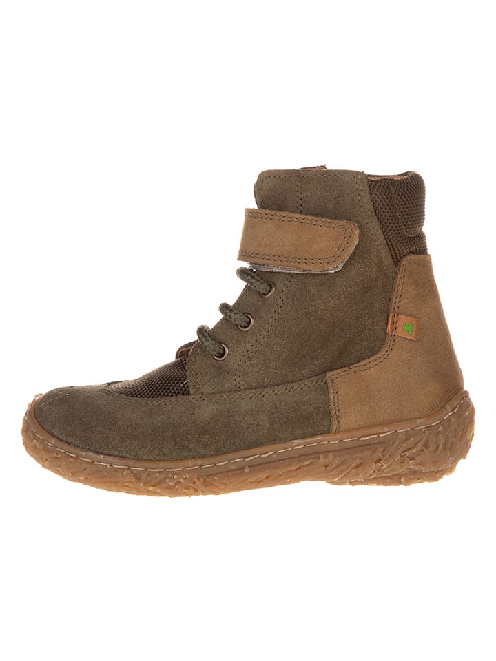 Skórzane botki w kolorze jasnobrązowym