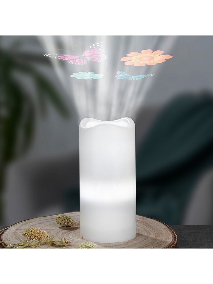 Nordheim Świeczka LED w kolorze białym z projektorem rozmiar: onesize