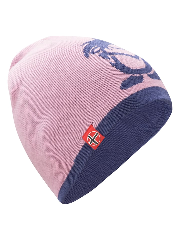 Trollkids Dwustronna czapka beanie "Troll" w kolorze fioletowo-jasnoróżowym rozmiar: 52-56 cm